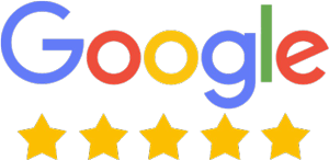Google five-star rating badge